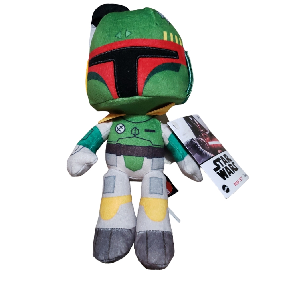 Mattel Star Wars Boba Fett Mandalorian Plush Doll Toy 10” disney brand n…
